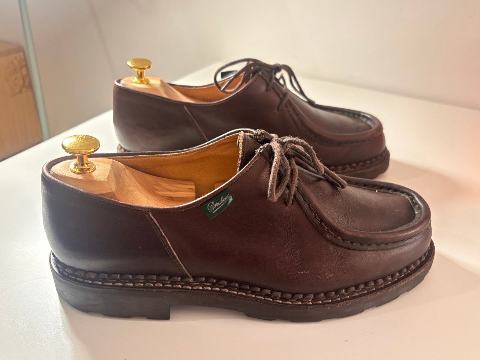 Paraboot Michael schoenen - Zo goed als nieuw, Ophalen of Verzenden, Zo goed als nieuw, Bruin, Veterschoenen