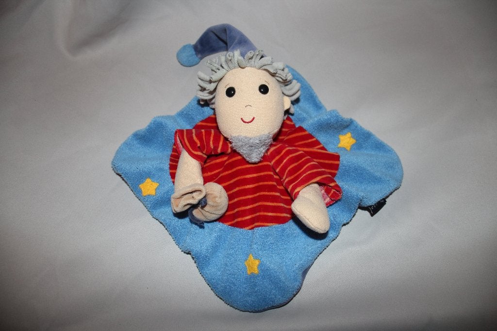 Sterntaler knuffeldoekje Zandmannetje - Met rammel in hoofd, Met geluid, Overige typen, Blauw, Ophalen of Verzenden
