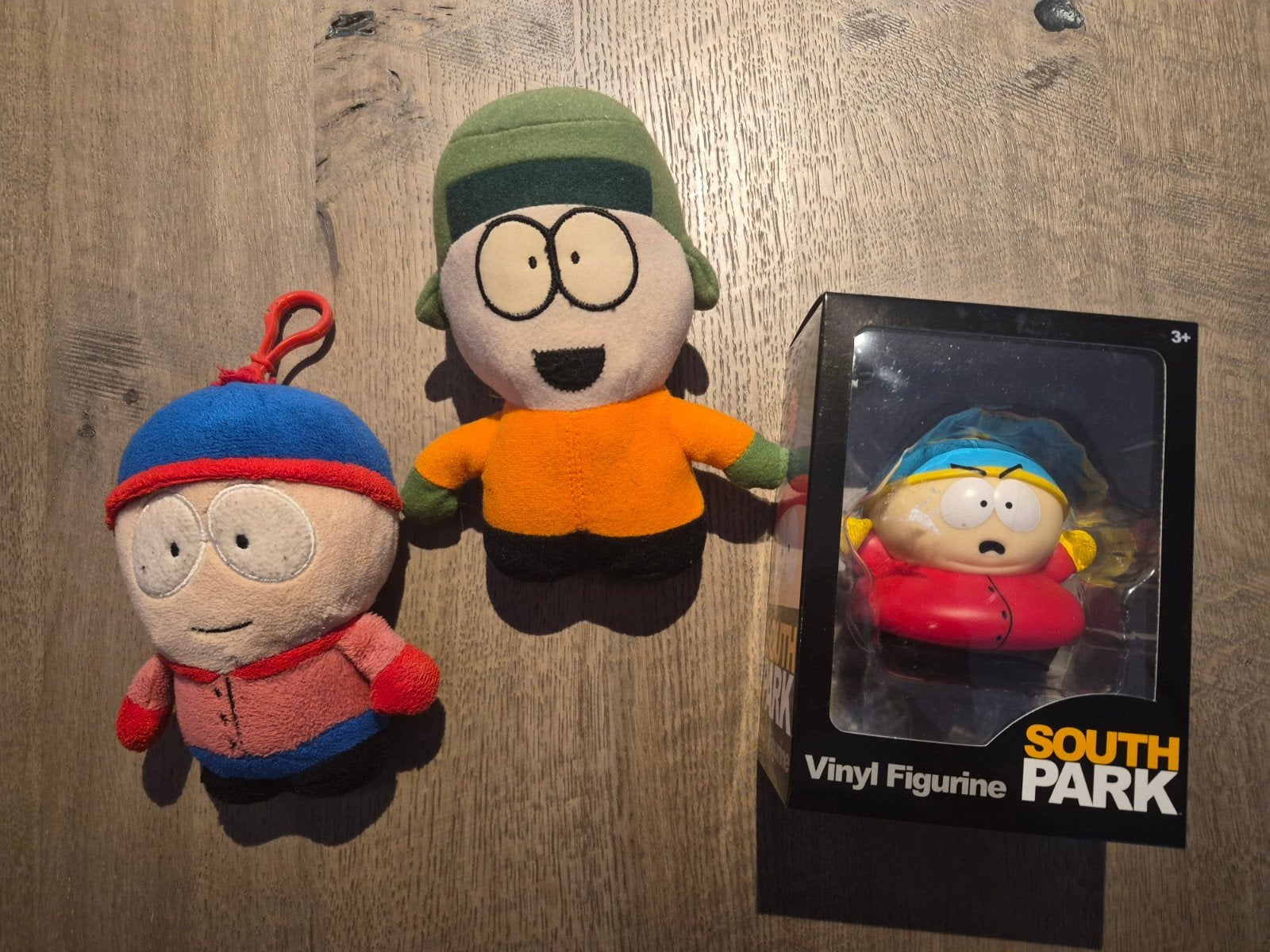 South Park Knuffels en Vinyl Figuur - Cartman, Kyle, Stan, Met doos, Gebruikt, Overige merken, Overige karakters