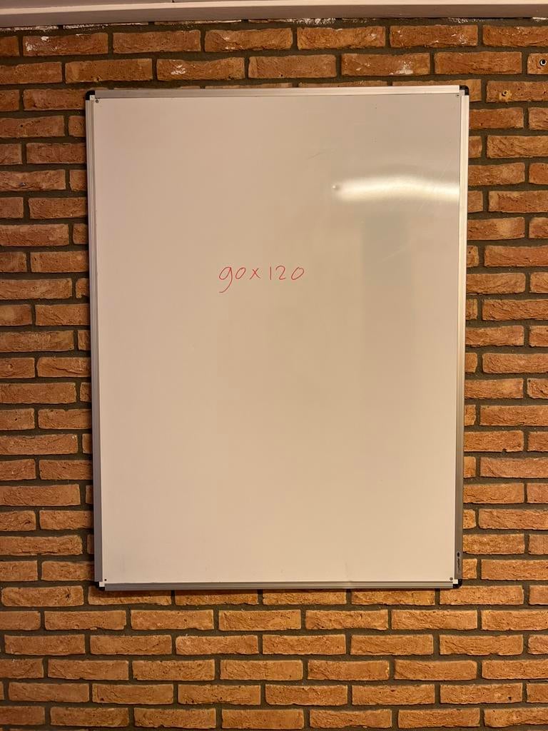 Whiteboard 90x120, Huis en Inrichting, Woonaccessoires | Memoborden, Ophalen of Verzenden, Gebruikt, Magneetbord