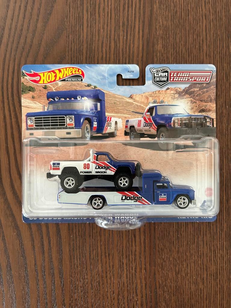 HW Team Transport Dodge Power Wagon & Retro Rig, Ophalen of Verzenden, Nieuw, Auto