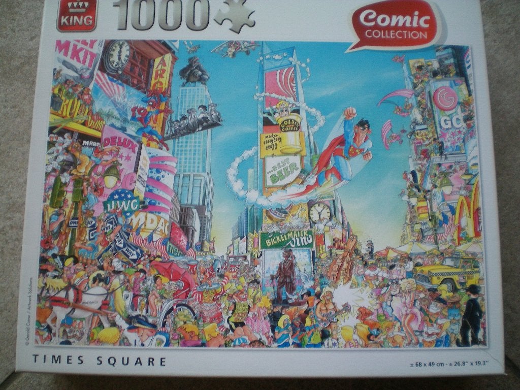 KING Puzzel 1000 stukjes. Times Square., Ophalen of Verzenden, 500 t/m 1500 stukjes, Zo goed als nieuw, Legpuzzel