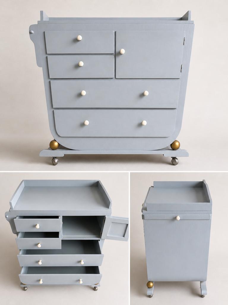 Antieke commode op wielen, 80 jaar oud, als nieuw, Antiek en Kunst, Ophalen