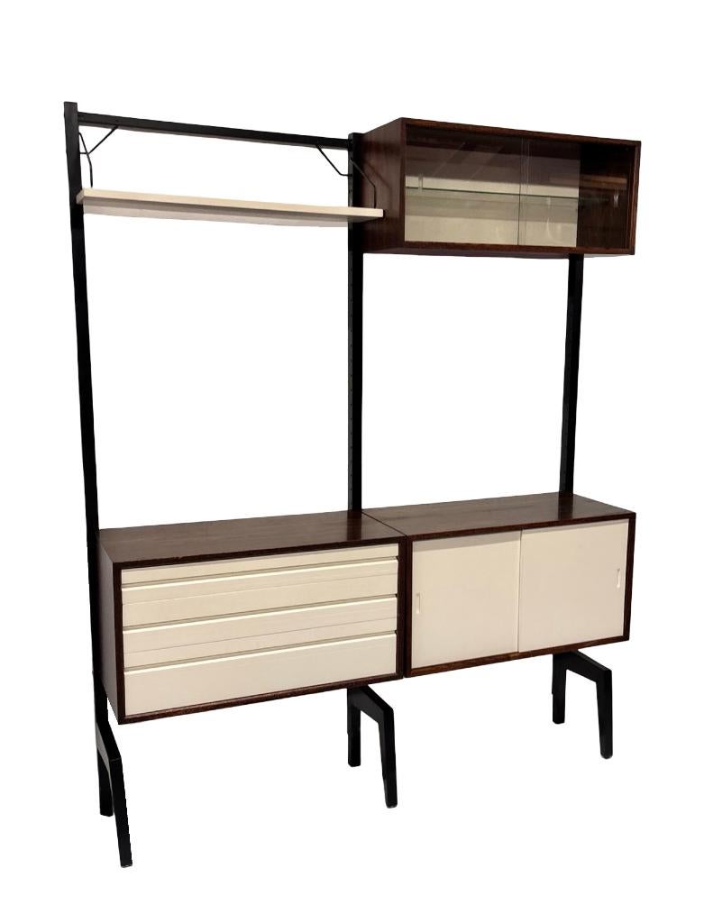 Vintage Poul Cadovius Royal System Wandsysteem Vrijstaand, Huis en Inrichting, Kasten | Wandmeubels, Met plank(en), Gebruikt, Poul Cadovius