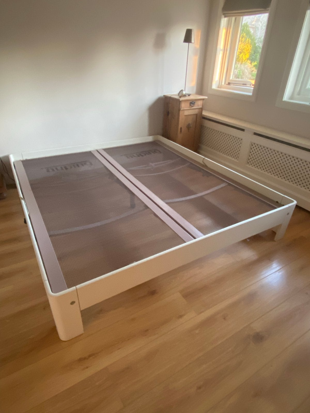 Auping Auronde bedframe met verstelbare spiraalbodems, Ophalen, Wit, Tweepersoons, 180 cm
