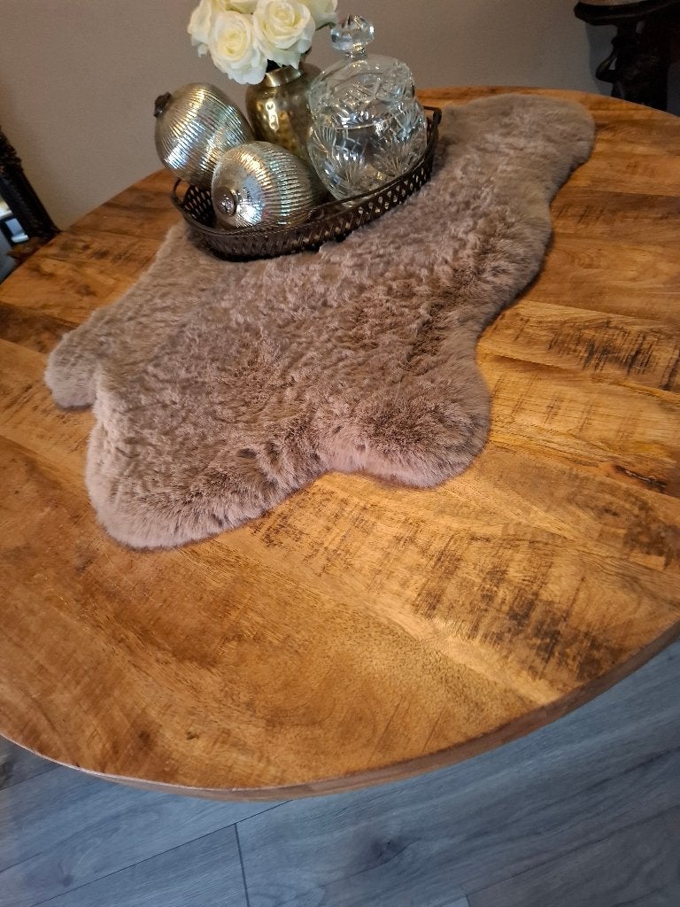 Mango eettafel izgs rond 150 cm, Huis en Inrichting, Tafels | Eettafels, Ophalen, Rond, Zo goed als nieuw, 100 tot 150 cm