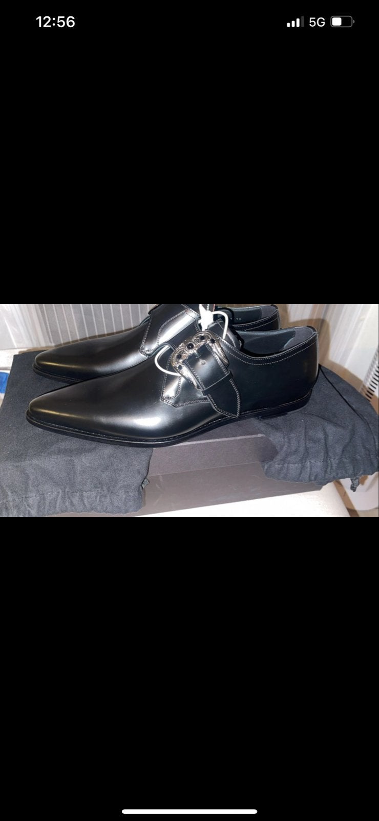 Dolce&Gabbana Zwarte Leren Monk Strap Derby Schoenen, Ophalen of Verzenden, Nieuw, Zwart, Gespschoenen