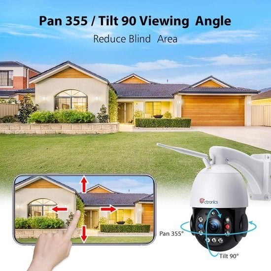 PTZ Beveiligingscamera Buiten – Wifi Camera – IP Camera, Corvance B.V., Verzenden, Nieuw, Corvancebol@gmail.com