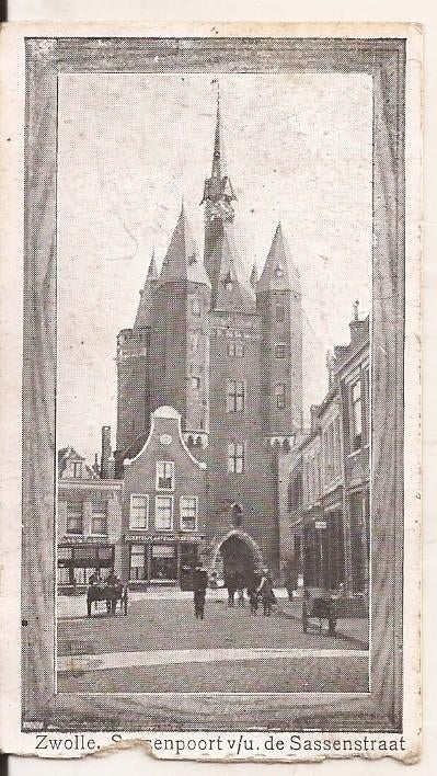 Verzamelplaatje Zwolle Sassenpoort v/h J.P Coelingh Deventer, Verzamelen, Merken en Reclamevoorwerpen, Gebruikt, Overige typen