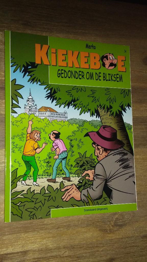 Kiekeboe 54 gedonder om de Bliksem strip stripboek Merho, Eén stripboek, Ophalen of Verzenden, Gelezen