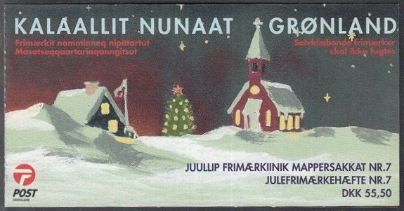 GROENLAND 2002 Kerstmis Postzegelboekje, Michel: 391-92, Pos, Verzenden, Denemarken, Postfris