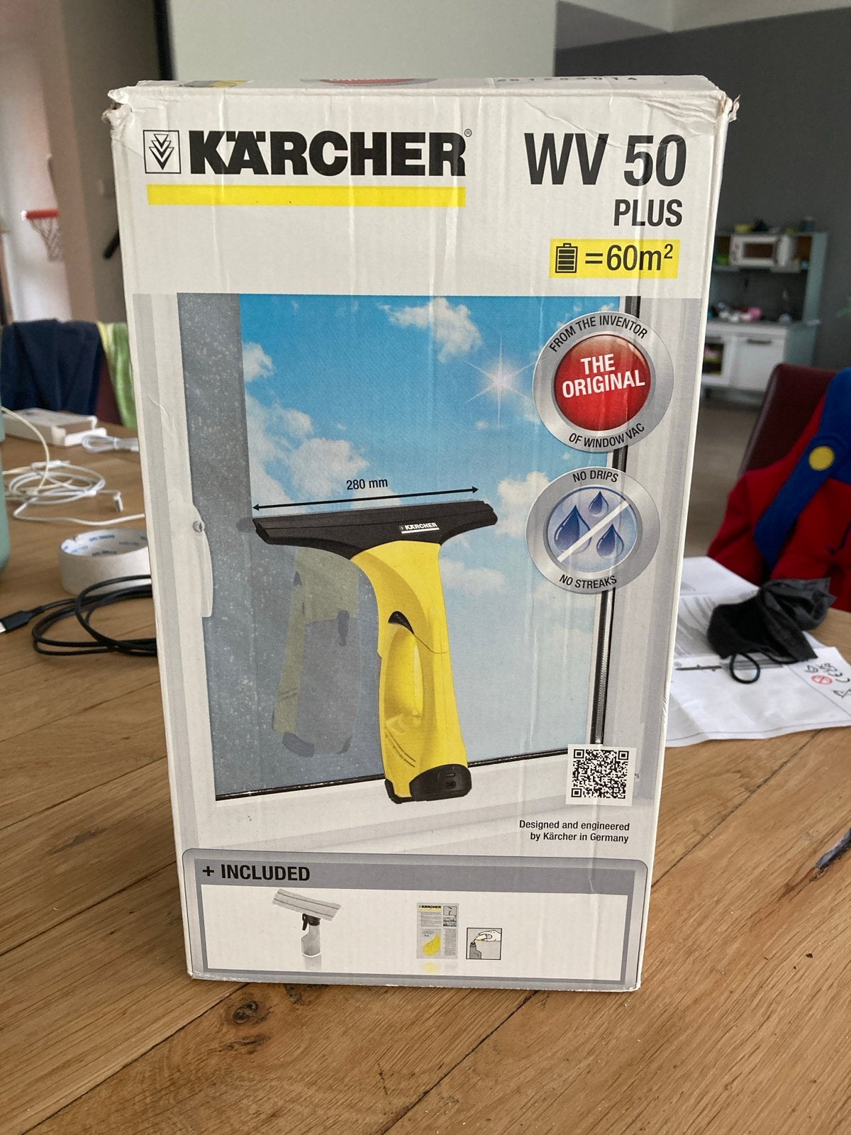Kärcher WV 50 Plus Raamwisser - Nieuw in doos, Verzenden, Raamwisser of Trekker