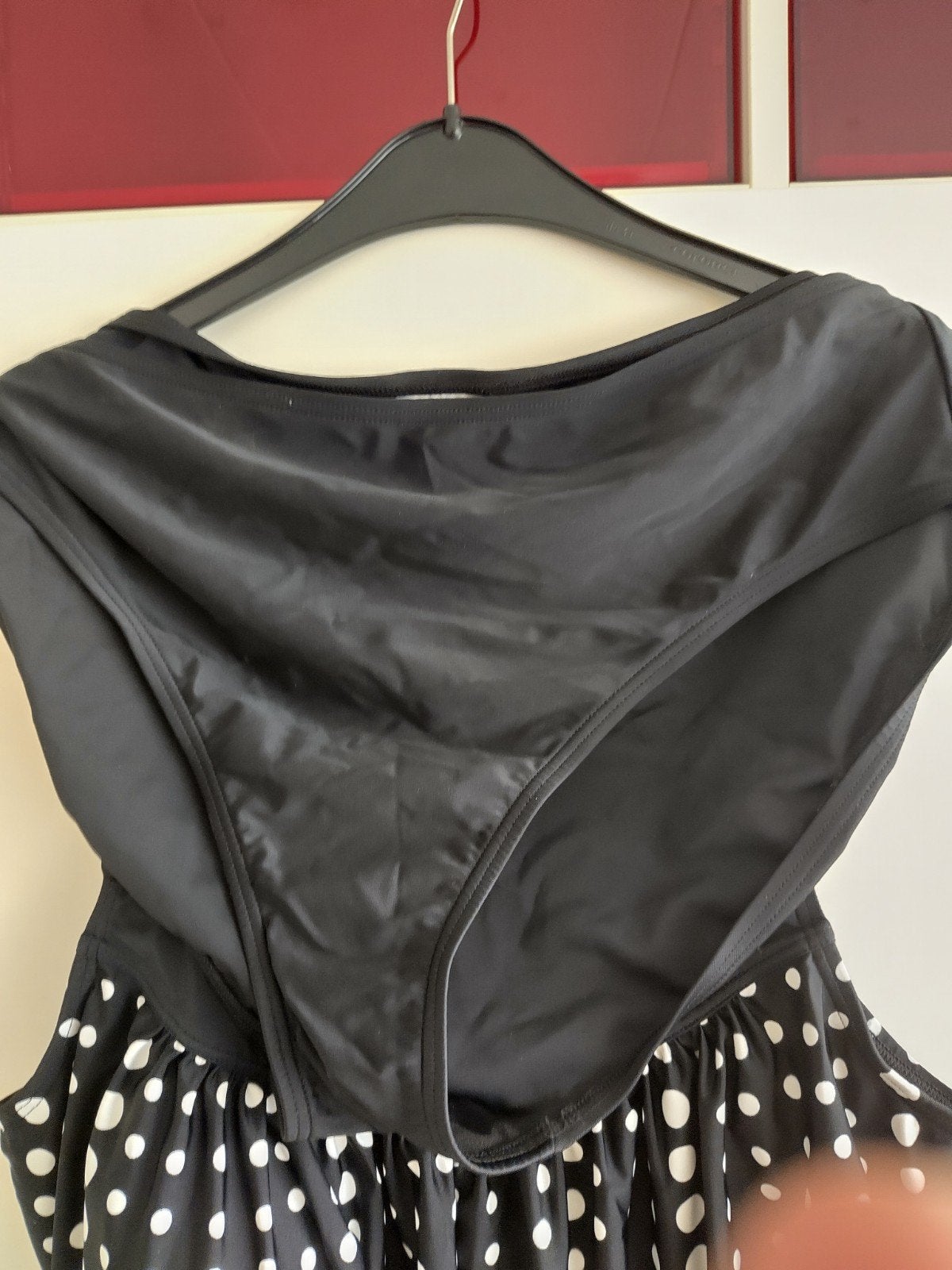 Polkadot tankini maat 50/52, Verzenden, Zwart, Gedragen, Ulla Popken