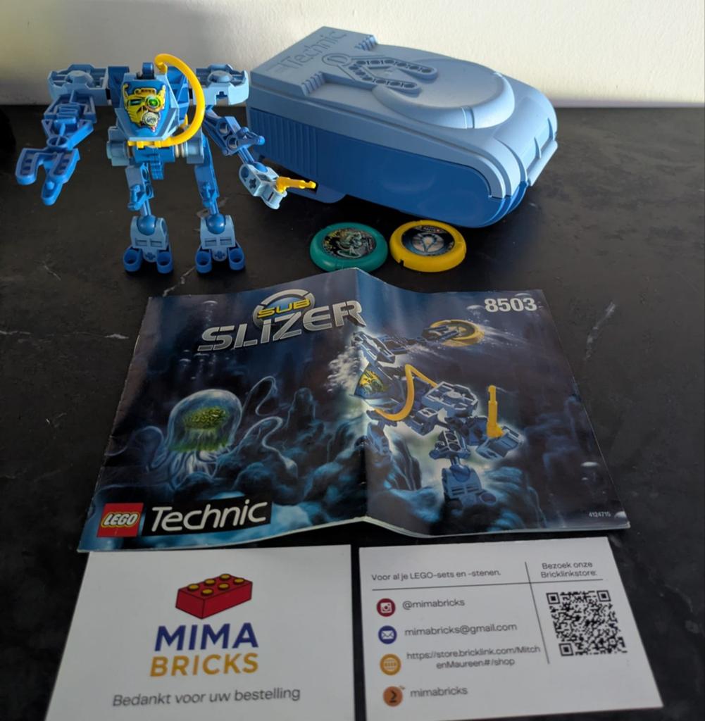 LEGO Technic Sub Slizer 8503 Complete Set met Instructies, Gebruikt, Lego, Ophalen of Verzenden, Technic