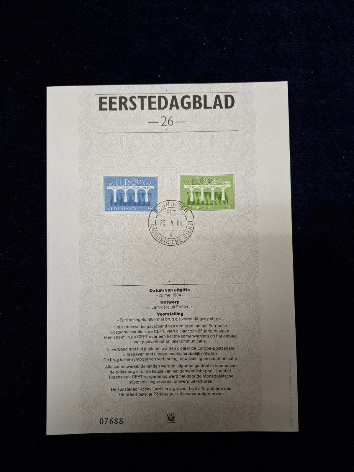Eerste dagblad 28. Postzegel nederland, Postzegels en Munten, Ophalen of Verzenden, Nederland