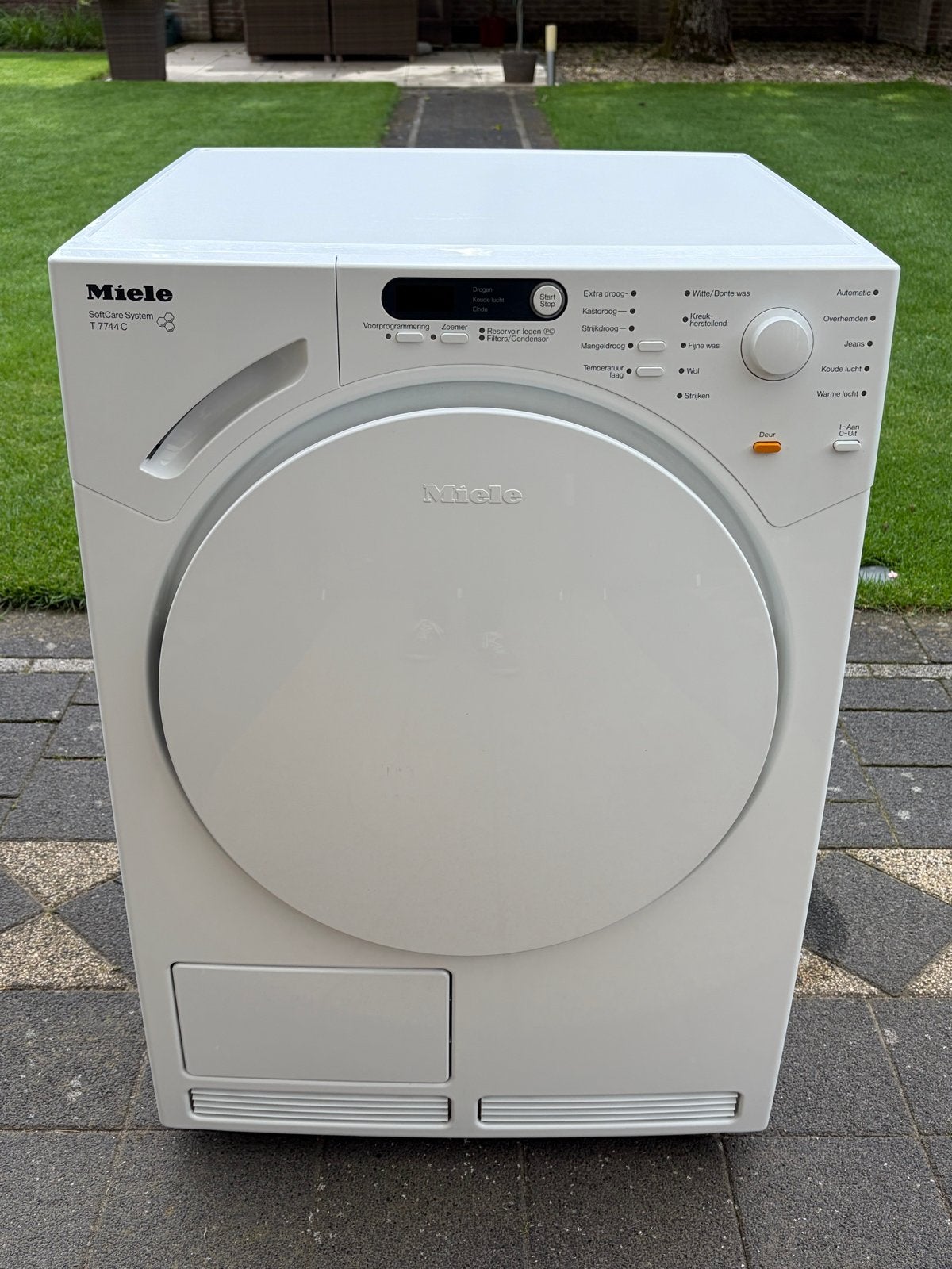 Miele Condensdroger T 7744 C SoftCare System, Ophalen, 6 tot 8 kg, Gebruikt, Anti-kreukfase