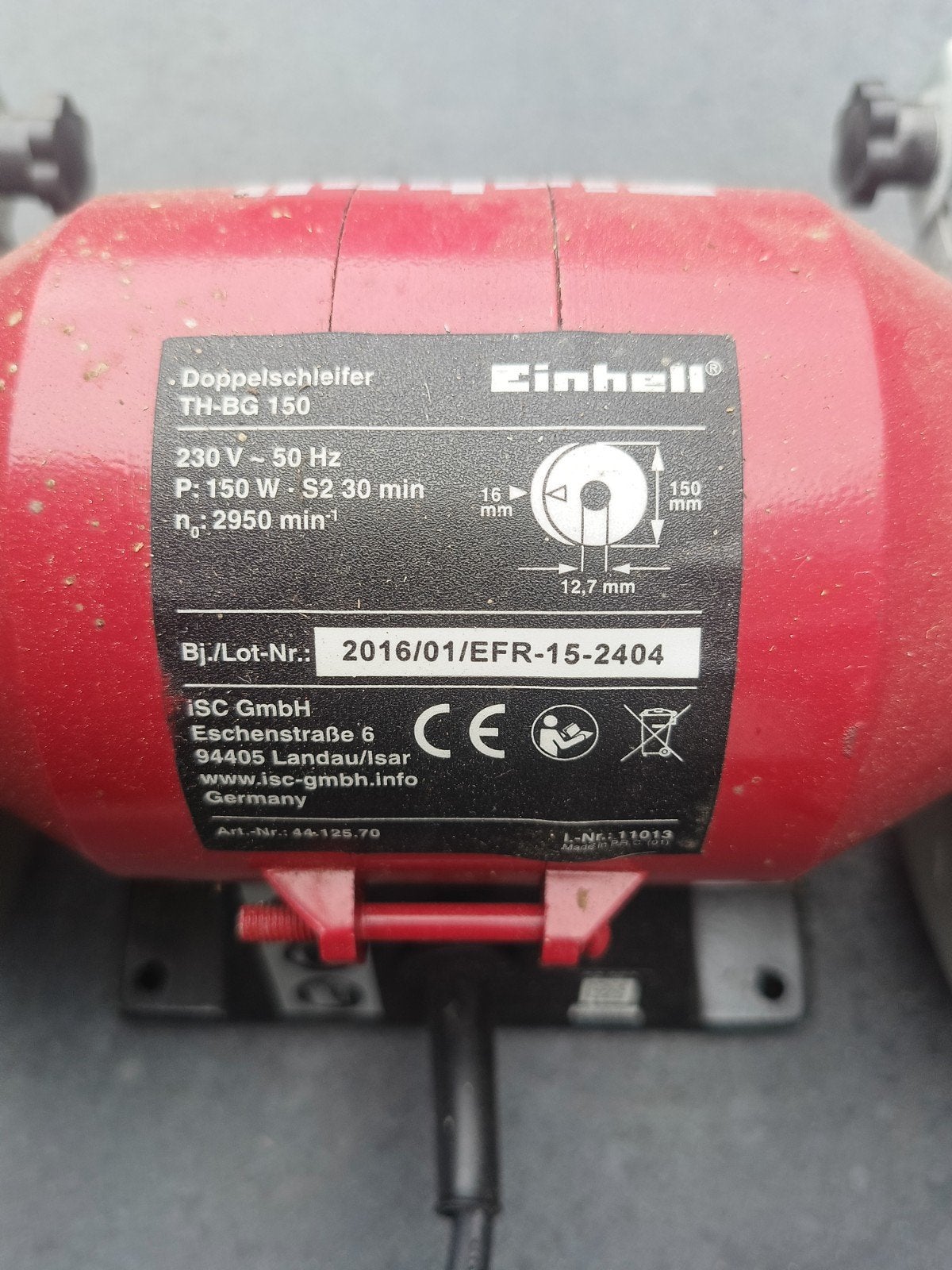 Einhell TH-BG 150 Dubbele Slijpmachine 150W, Ophalen, Gebruikt, Minder dan 700 watt, Werkbankslijpmachine