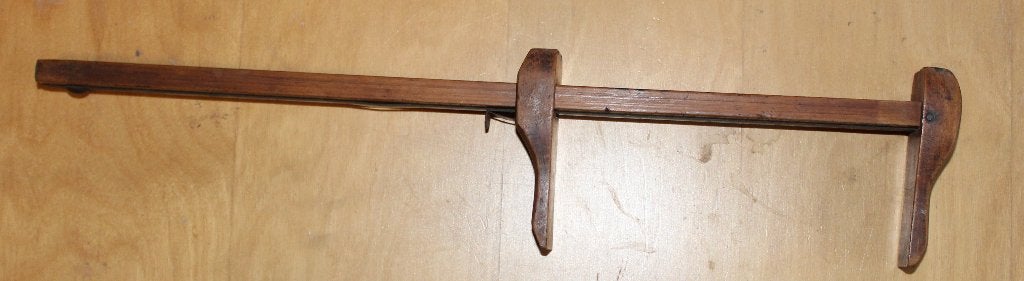 Houten schuifmaat van schoenwinkel / hersteller, Antiek en Kunst, Ophalen of Verzenden