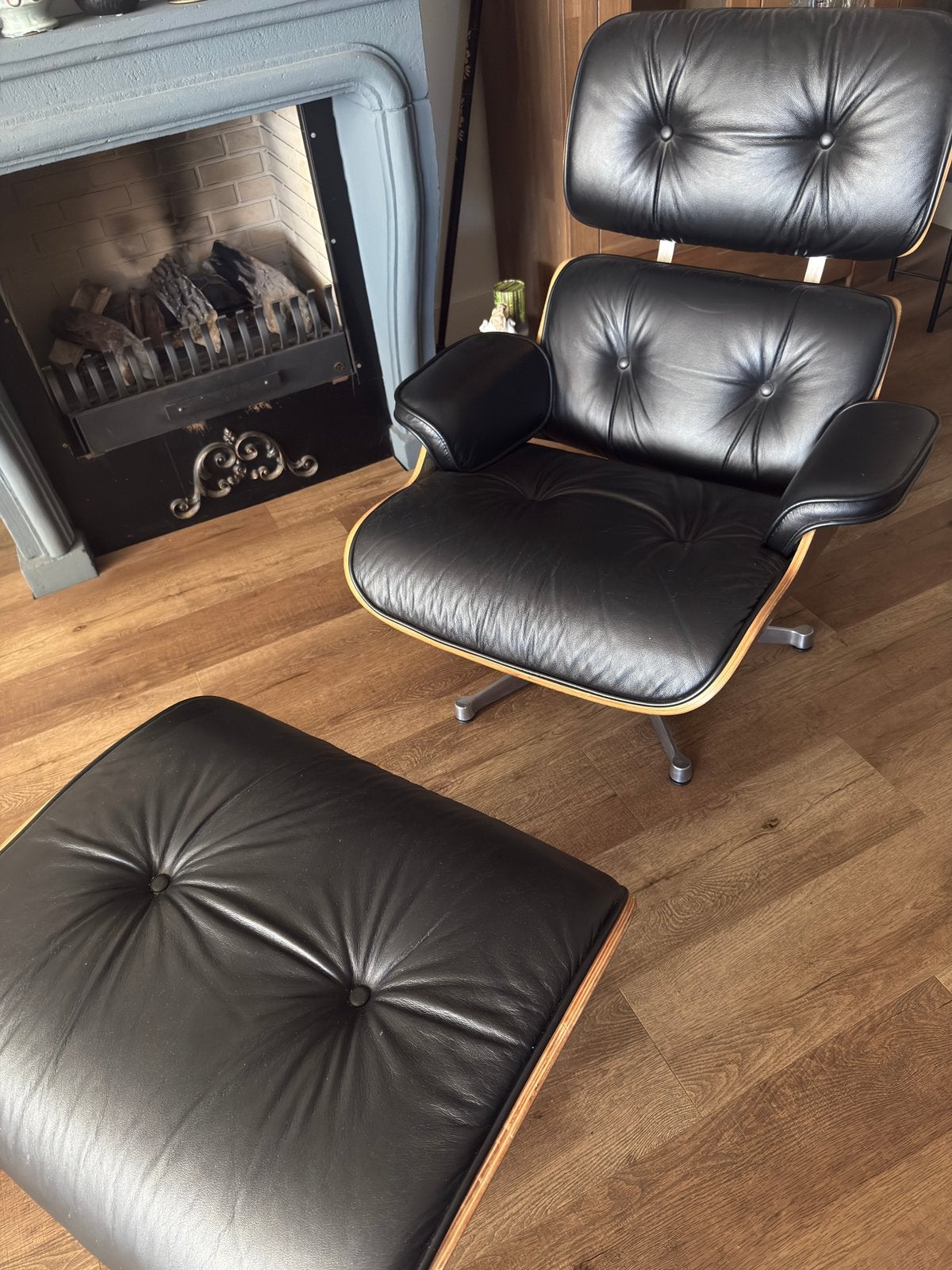 Loungechair plus hocker, Ophalen, Gebruikt, Tijdloos, Leer