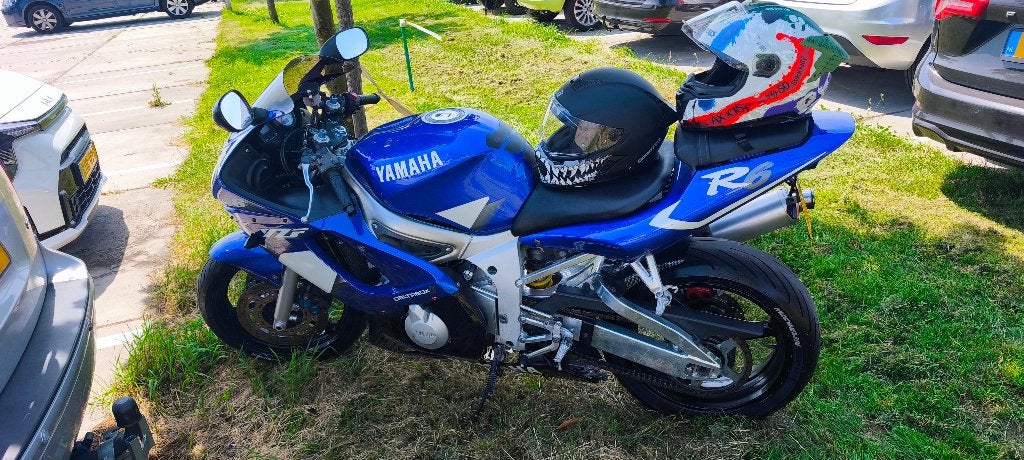 Yamaha R6 Sportmotor - Blauw, 4 cilinders, Gebruikt, Meer dan 35 kW, Handgeschakeld
