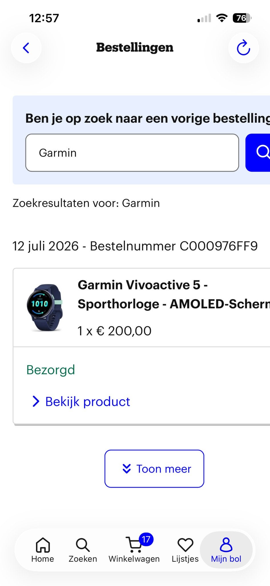 Garmin Vivoactive 5 - Sporthorloge - AMOLED-Scherm, Afstand, Blauw, Ophalen of Verzenden, Zo goed als nieuw