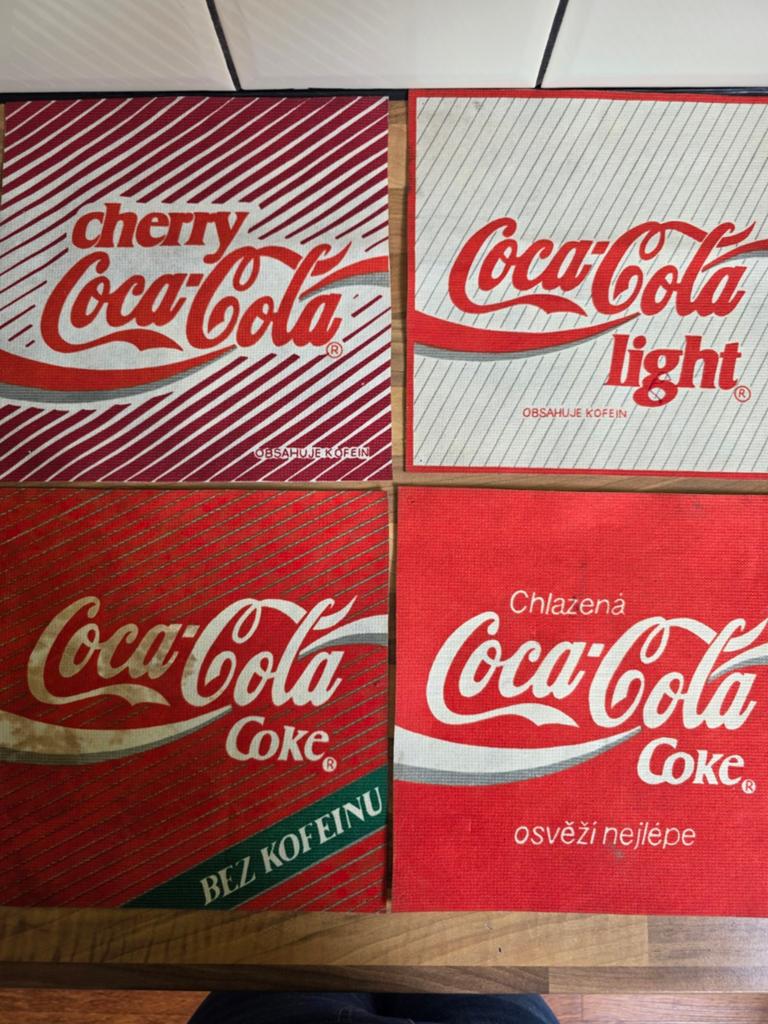 Vintage Coca-Cola Servetten - Set van 4, Ophalen of Verzenden, Gebruikt