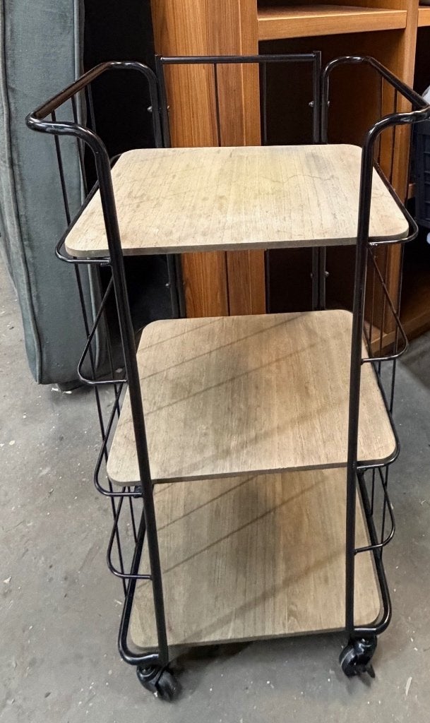 bakkerskast smal /tafeltje / serveerwagen op wielen, Minder dan 55 cm, Gebruikt, Rond, Ophalen