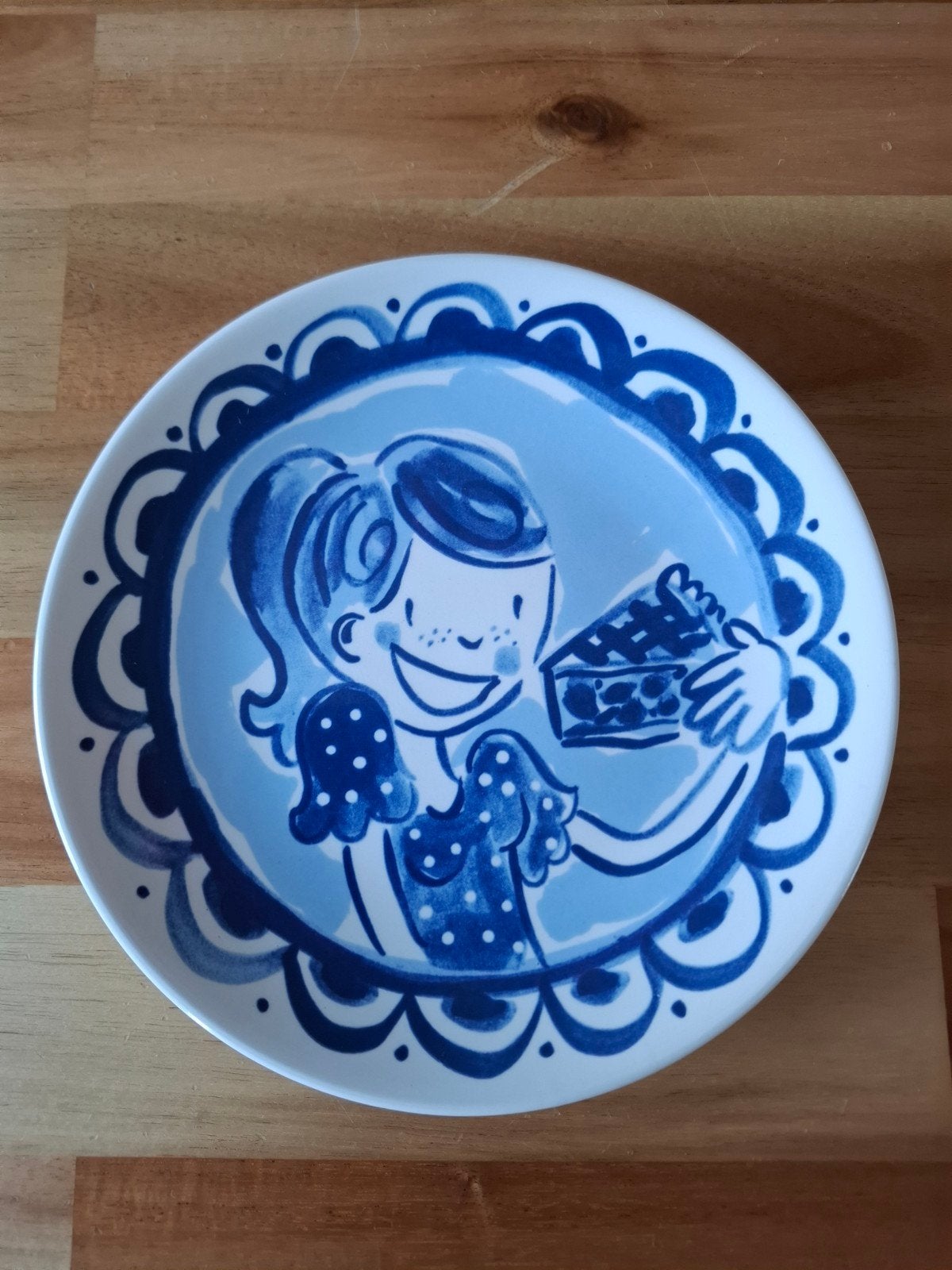 Blond Amsterdam Delfts Blond gebaksbordje, Ophalen, Keramiek, Zo goed als nieuw, Delftsblauw