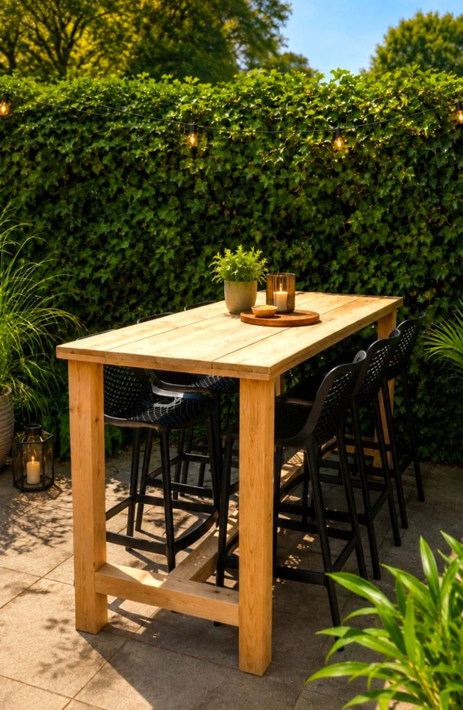 Strakke bartafel douglas in iedere gewenste maat, Ophalen of Verzenden, Nieuw, Rechthoekig, Hout