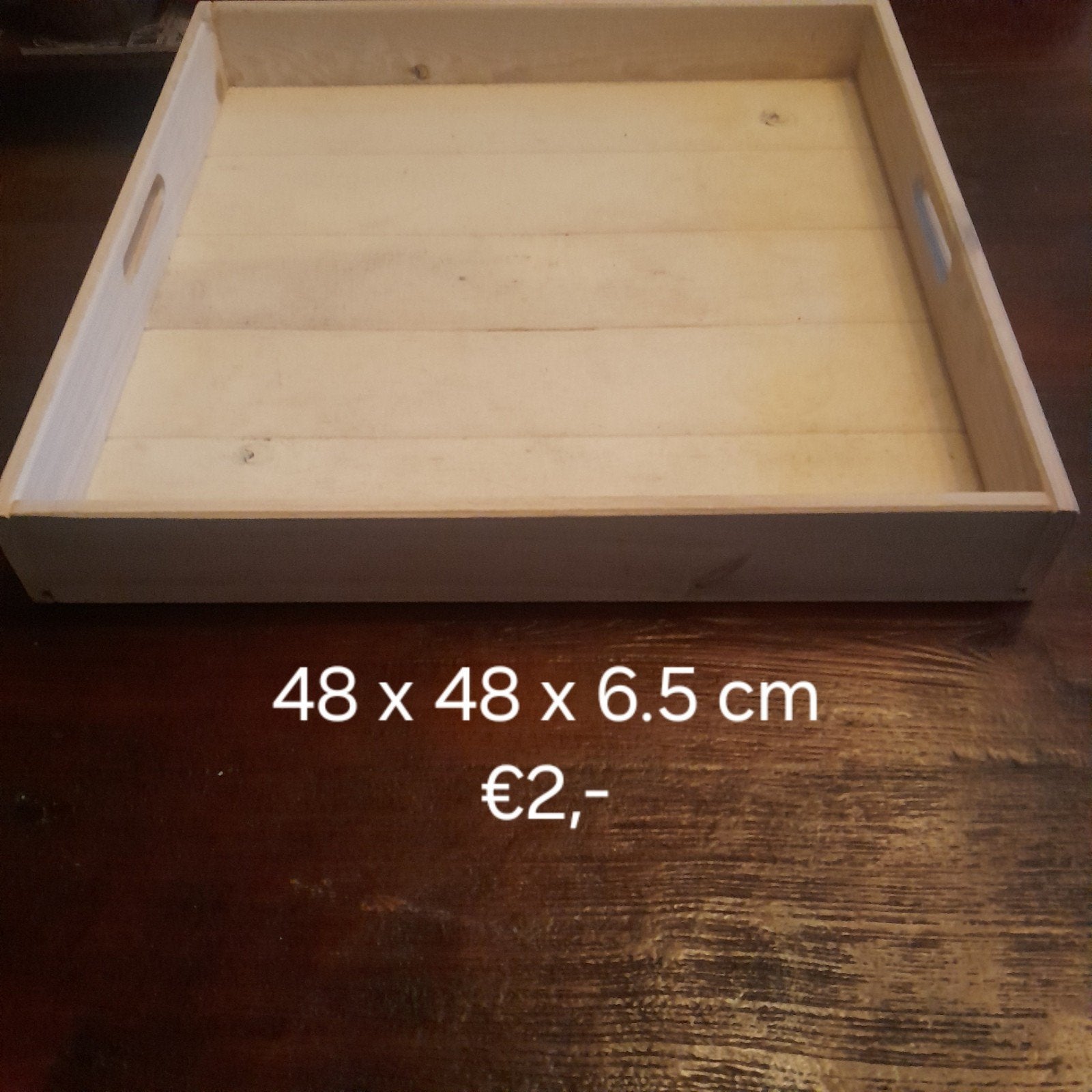 Houten dienblad 48x48x6.5 cm, Ophalen of Verzenden
