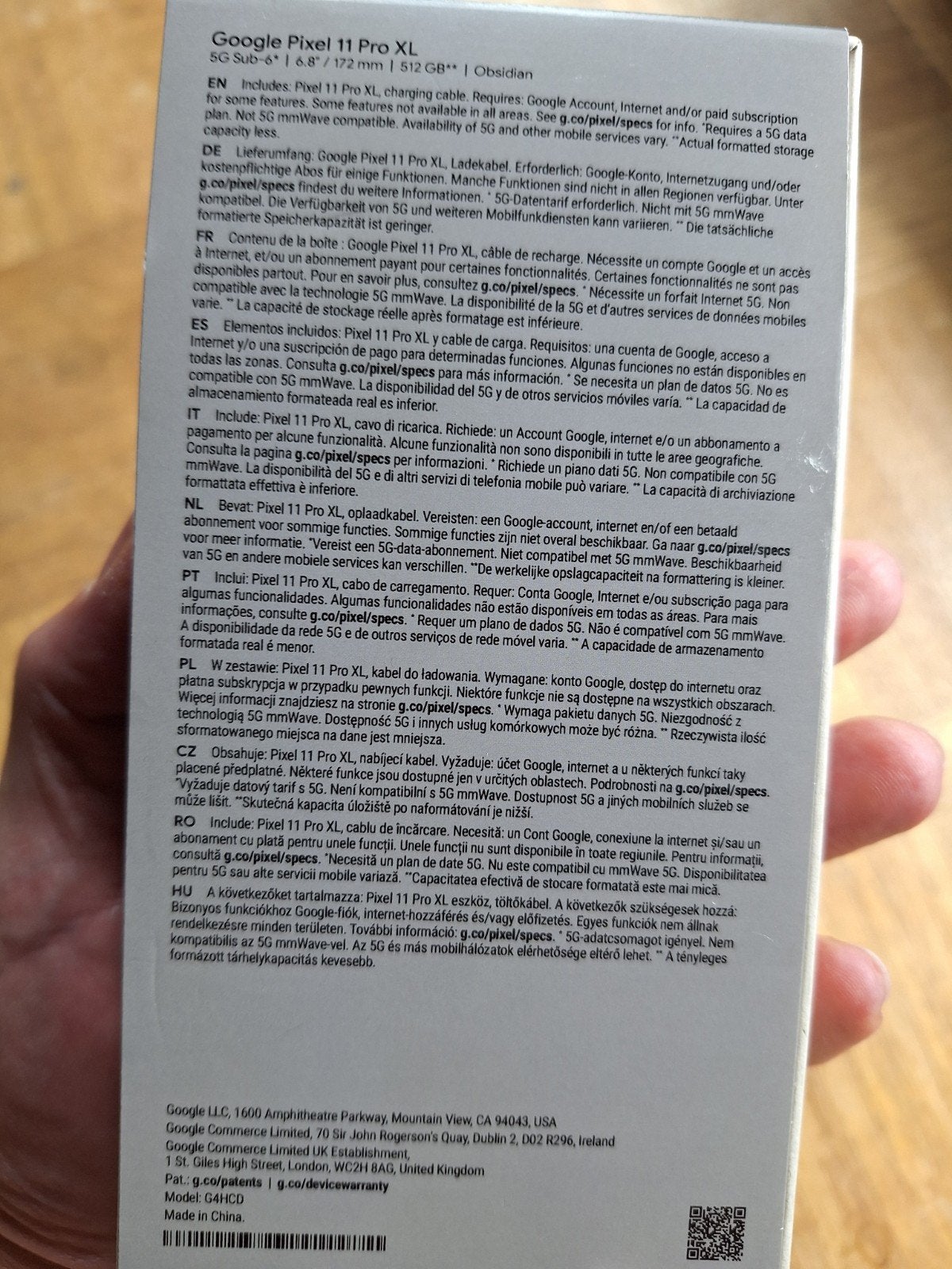 Foto 4 van Google Pixel Pro 11 XL 512mb nieuw en sealed