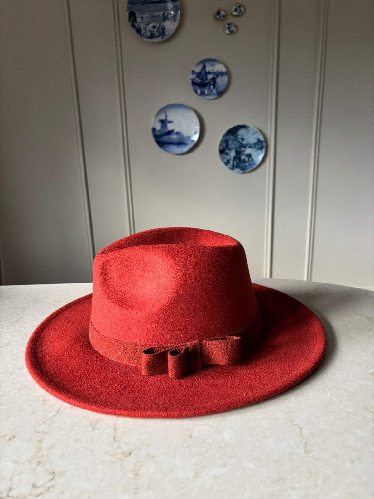 Chique terracotta cowboyhoed,gleufhoed,oranje hoed 57,58,59, Kleding | Dames, Ophalen of Verzenden, Nieuw, One size fits all, Hoed