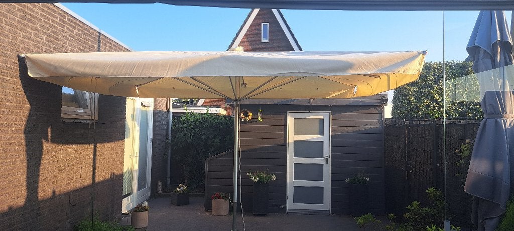 marktparasol, Tuin en Terras, Parasols, Ophalen, Verstelbaar, Zo goed als nieuw, Stokparasol