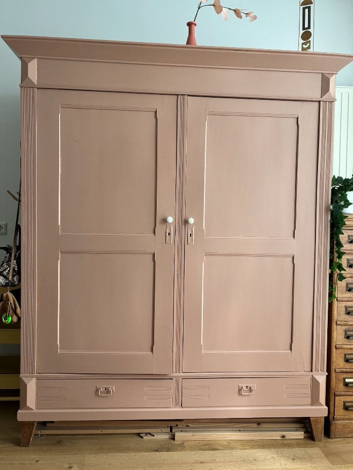 Prachtige vintage kledingkast, Ophalen, Gebruikt, Met deur(en), 200 cm of meer