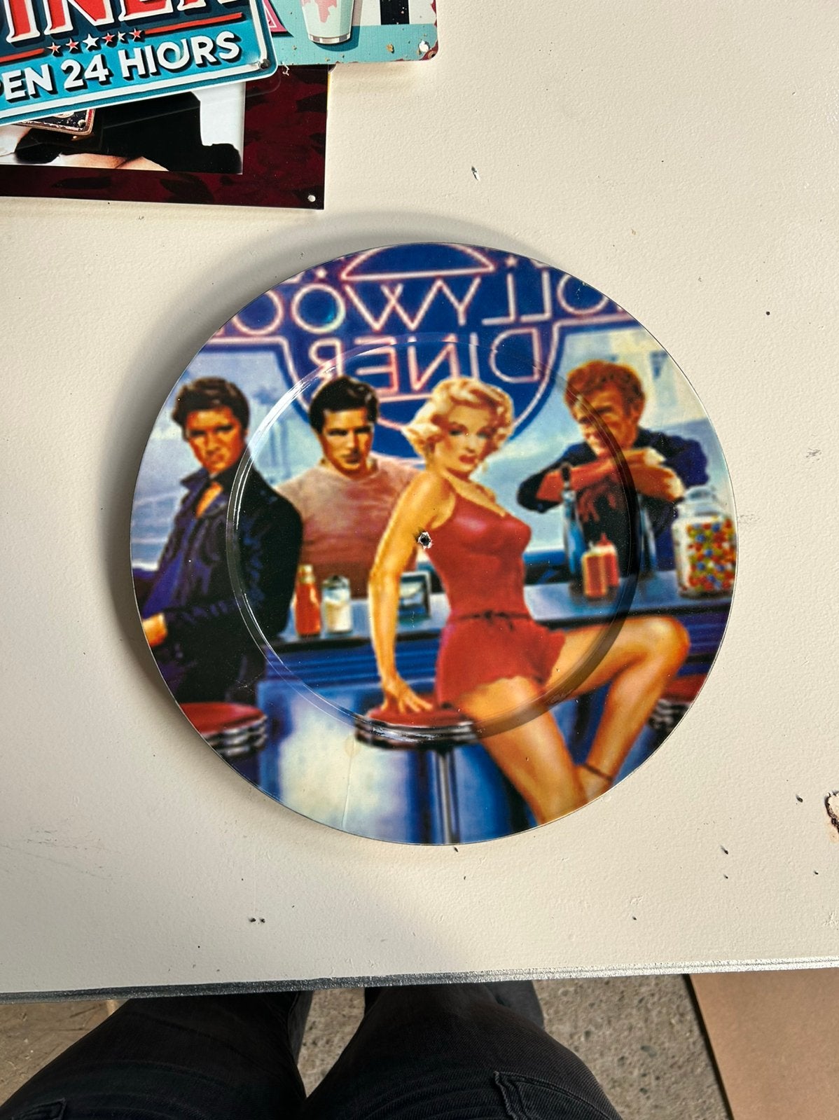 Hollywood diner bordje, Huis en Inrichting, Ophalen of Verzenden, Zo goed als nieuw