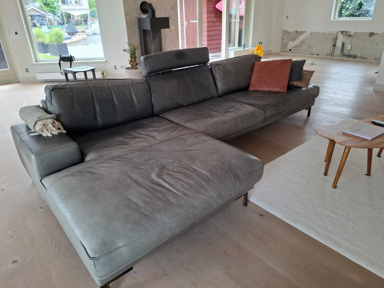 Leren Hoekbank Machalke - Comfortabel en Stijlvol, Huis en Inrichting, Ophalen, Modern, Comfortabel, Gebruikt, Hoekbank