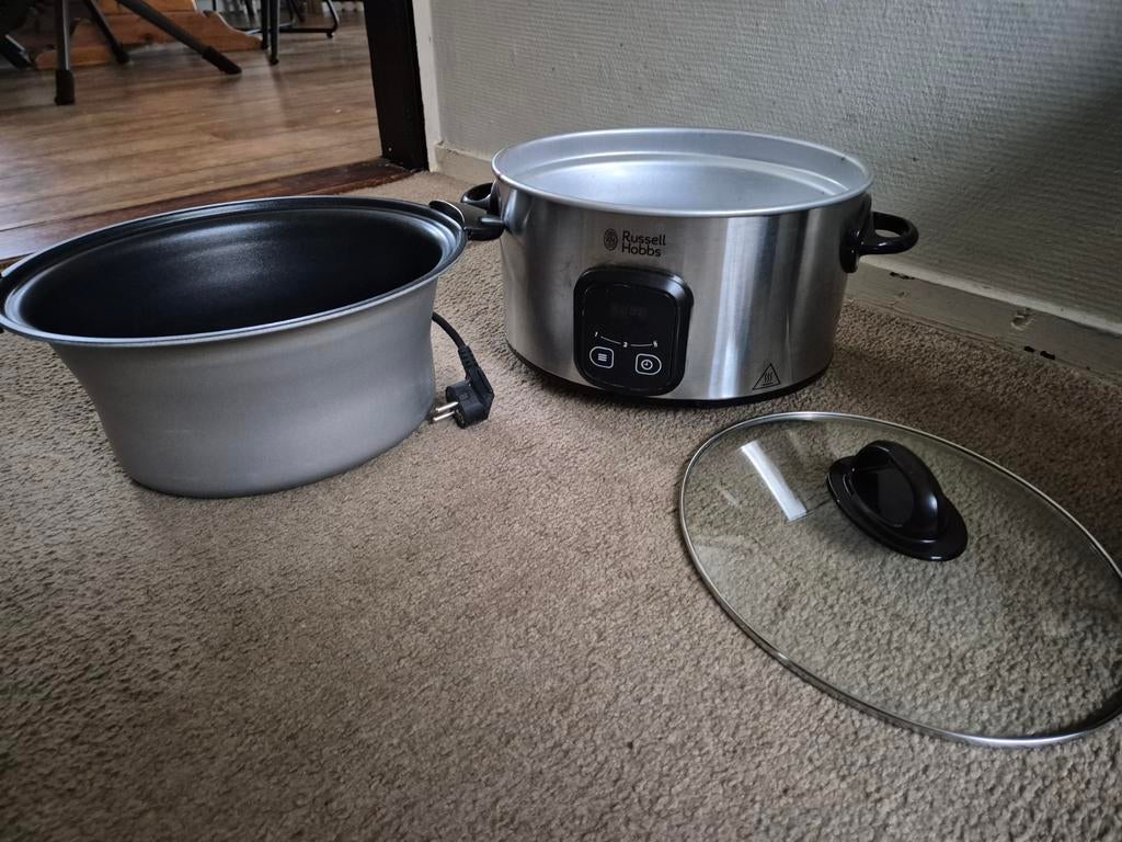 Russell Hobbs Slowcooker - RVS - 3,5 liter, Ophalen of Verzenden, Timer, Gebruikt