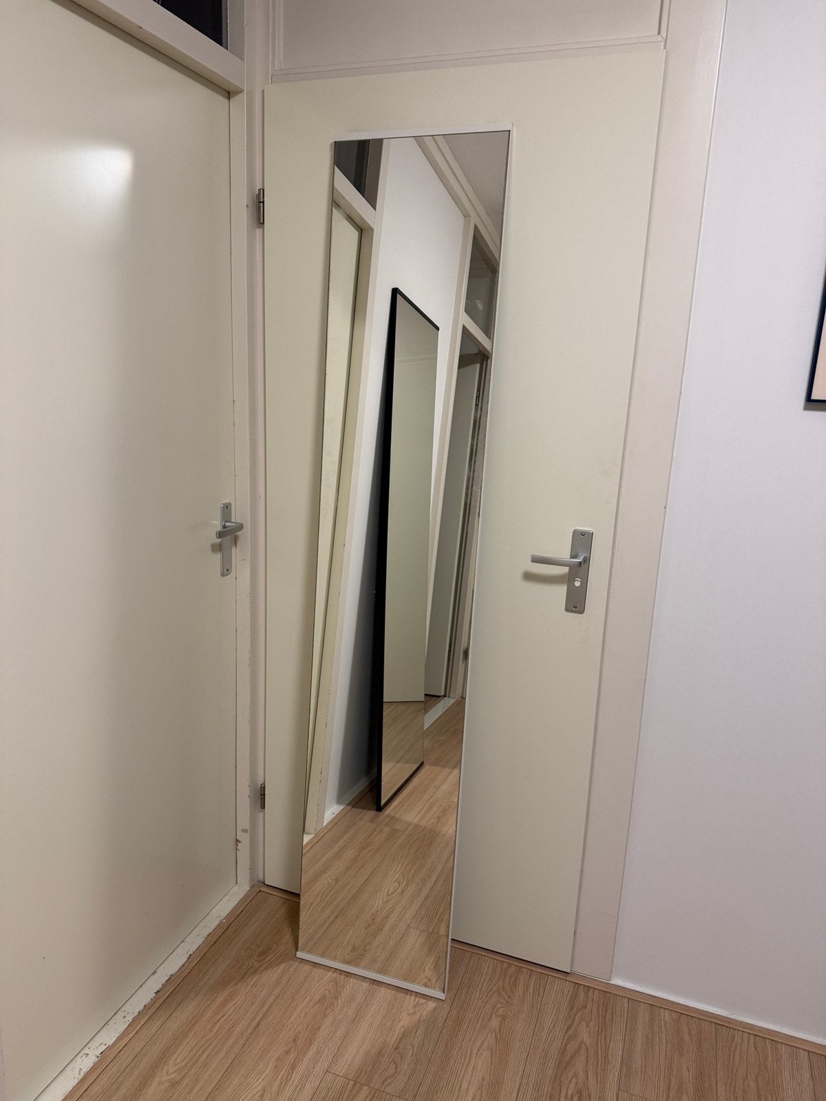 2x grote passpiegel wit, 38 x 192 cm (ook los), Huis en Inrichting, Ophalen, Minder dan 50 cm, Zo goed als nieuw, 150 tot 200 cm