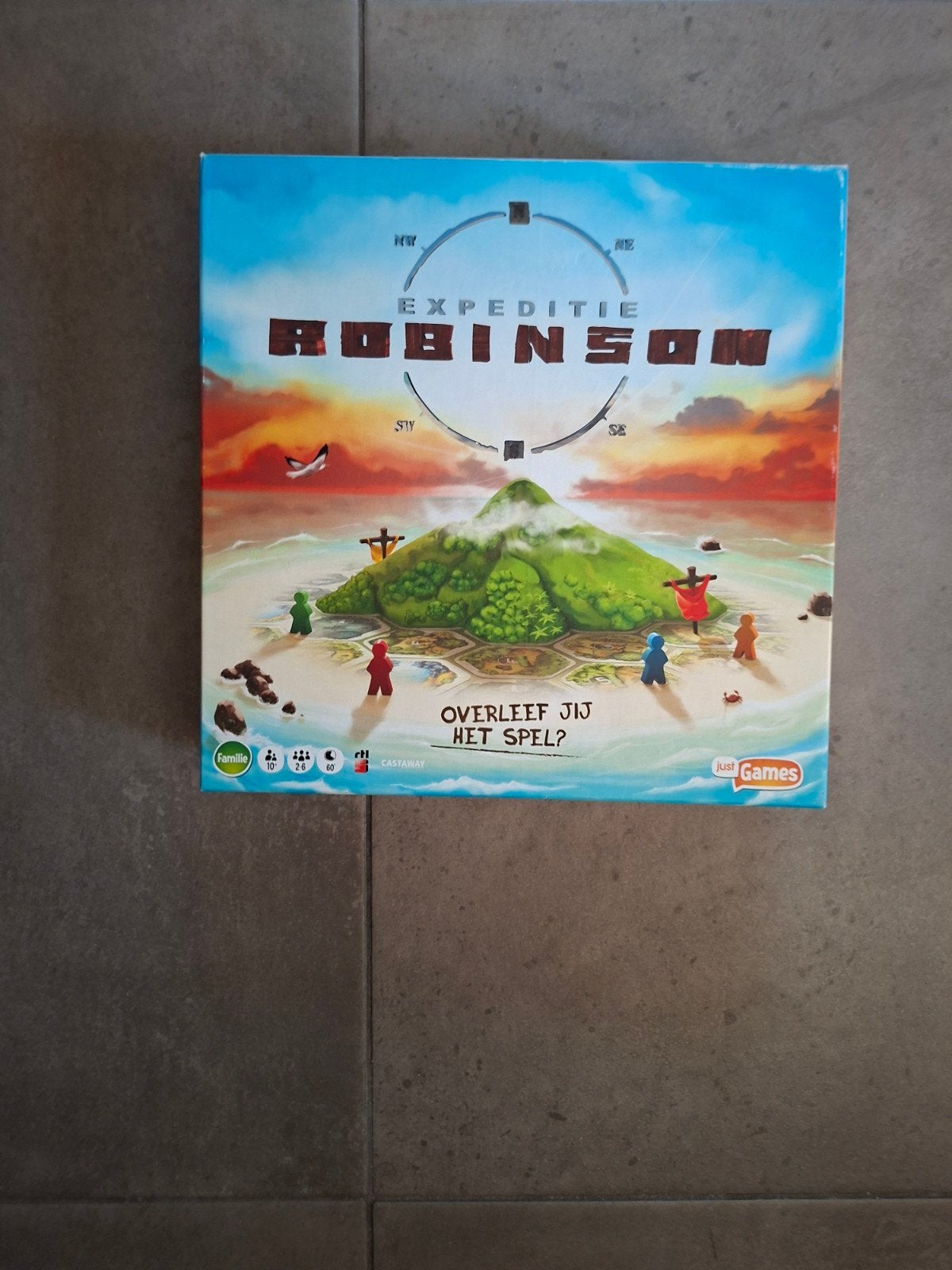 Expeditie Robinson Bordspel - Overleef jij het spel?, Drie of vier spelers, Ophalen, Zo goed als nieuw, Just Games