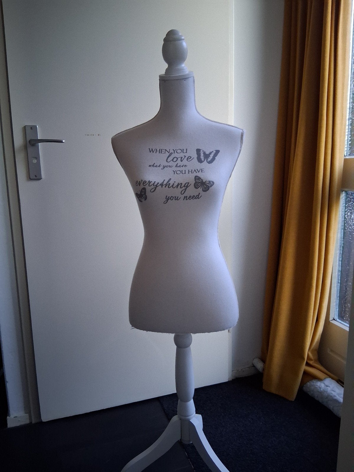 Decoratieve paspop met tekst, Ophalen, Gebruikt, Overige typen