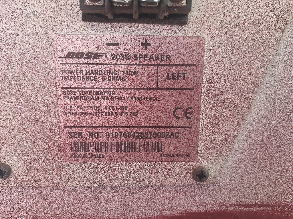 Bose 203 Speaker, Stereo speakers, Gebruikt, Inclusief muurbeugels, Ophalen of Verzenden