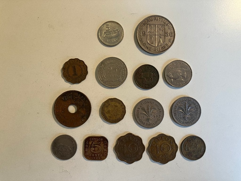 Diverse munten Engeland overzee 1943-2012, Ophalen of Verzenden, Overige landen, Losse munt