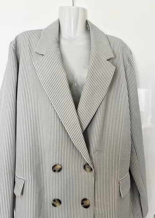 Zara gestreept colbert maat 44[dm], Beige, Maat 42/44 (L), Ophalen of Verzenden, Zo goed als nieuw