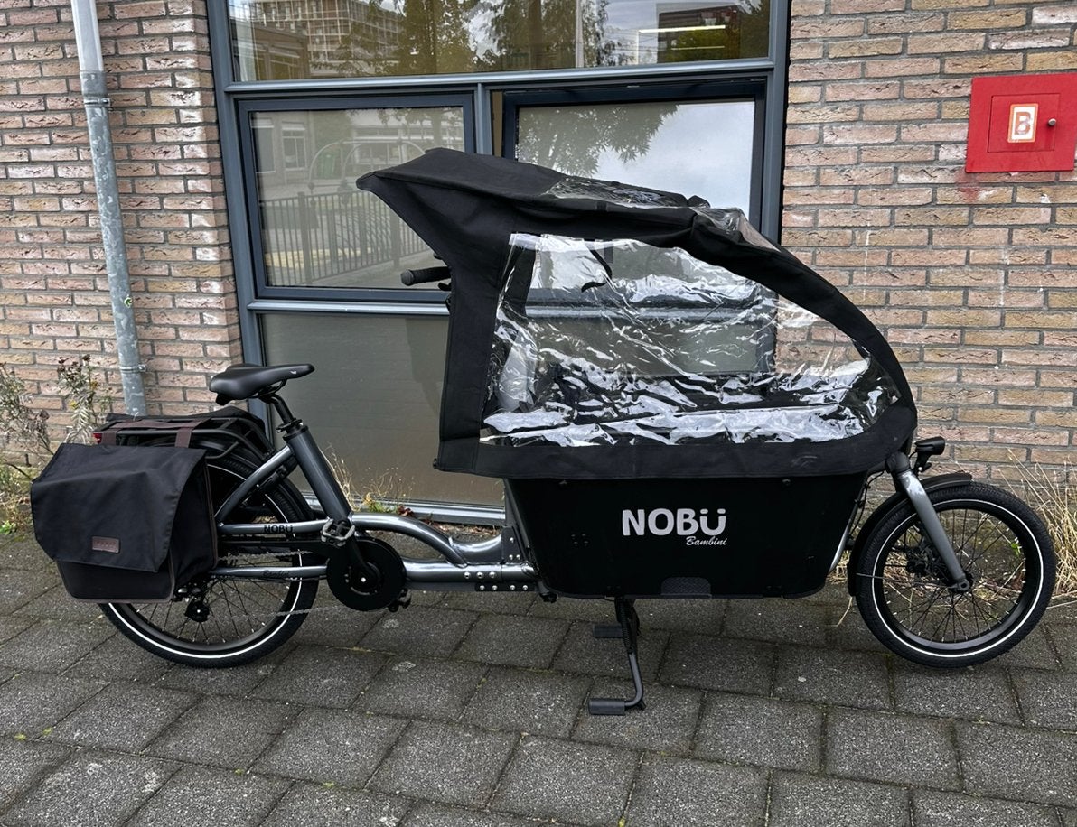 NOBÜ Bambini elektrische bakfiets 4 kinderen – als nieuw, Ophalen, Zo goed als nieuw, 4 kinderen of meer