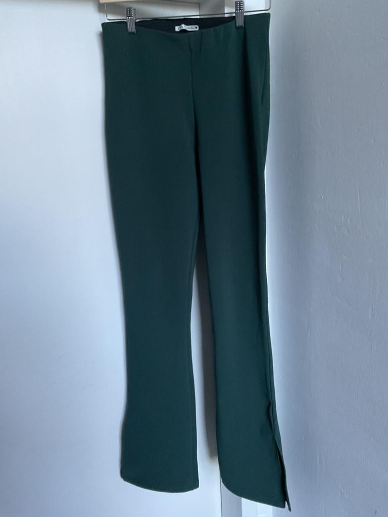 .lange groene broek ZARA M, Ophalen of Verzenden, Zo goed als nieuw, Groen, Lang