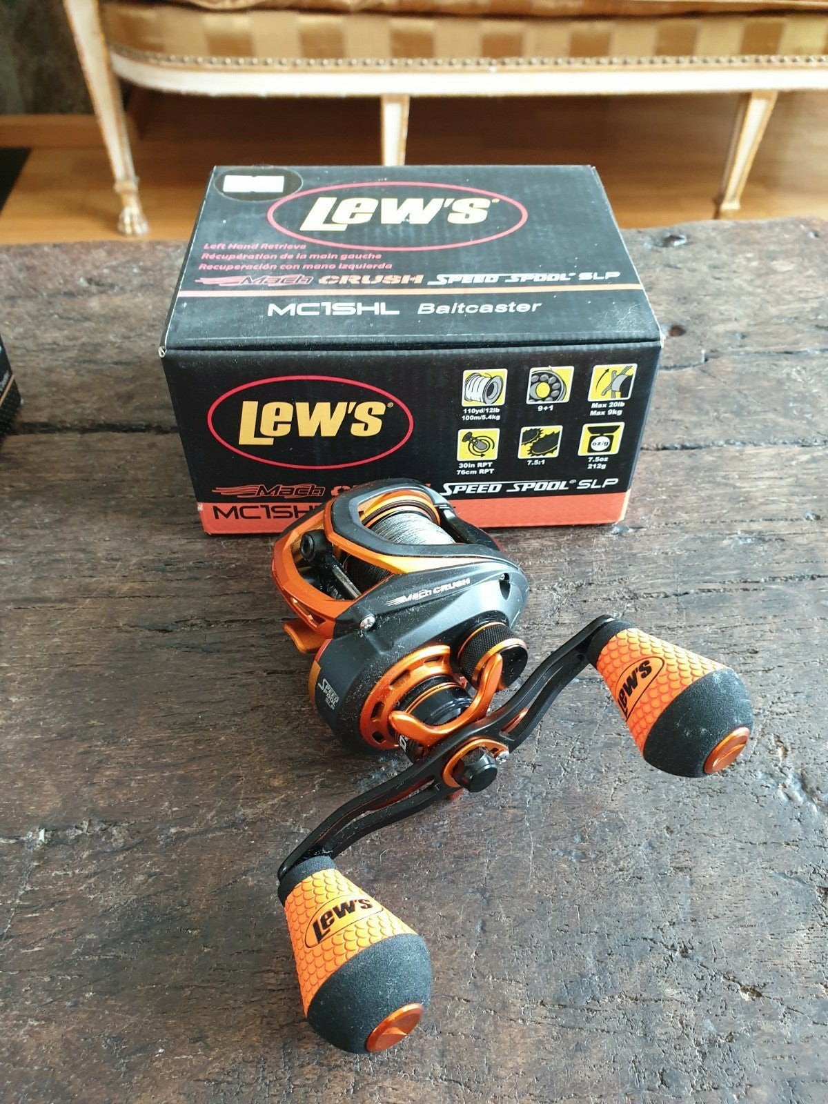 lews werpreel. zeer weinig gebruikt, Watersport en Boten, Ophalen, Nieuw, Molen