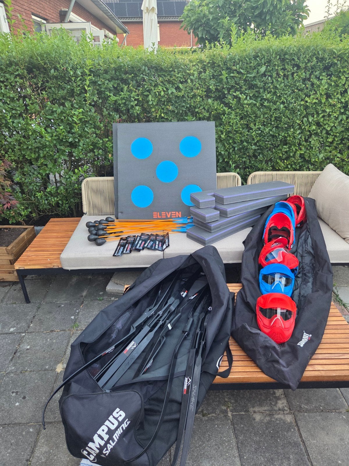 Complete Archery Tag Set: 10 Bogen, Pijlen, Maskers & Meer, Ophalen, Zo goed als nieuw, Overige typen