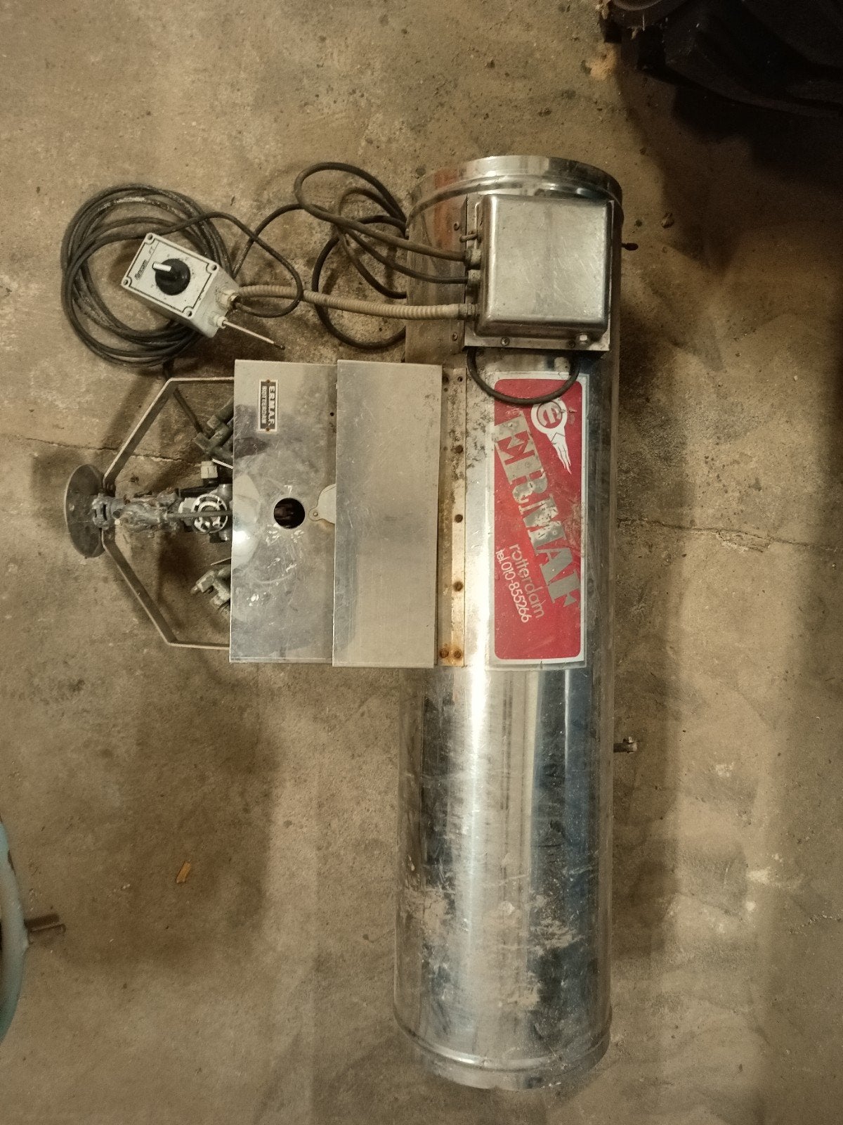 Ermaf gasheater/werkplaatsheater met thermostaat, Ophalen