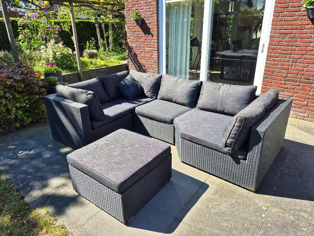 Loungeset tuin, Tuin en Terras, Ophalen, 4 zitplaatsen, Zo goed als nieuw, Loungeset