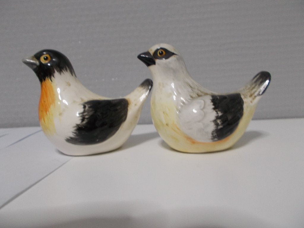 Set van 2 vogel zout- en pepervaatjes, Overige merken, Keramiek, Overige typen, Ophalen of Verzenden